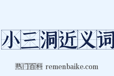 小三洞近义词是什么意思的图片